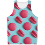 Pink Macarons Print Men's Tank Top