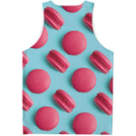 Pink Macarons Print Men's Tank Top