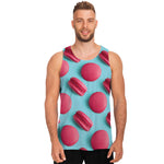 Pink Macarons Print Men's Tank Top