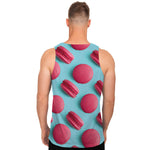 Pink Macarons Print Men's Tank Top