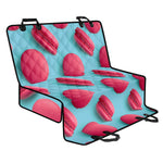 Pink Macarons Print Pet Car Back Seat Cover