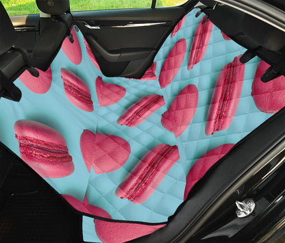 Pink Macarons Print Pet Car Back Seat Cover