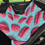 Pink Macarons Print Pet Car Back Seat Cover