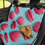 Pink Macarons Print Pet Car Back Seat Cover