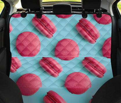 Pink Macarons Print Pet Car Back Seat Cover