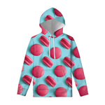 Pink Macarons Print Pullover Hoodie