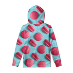 Pink Macarons Print Pullover Hoodie