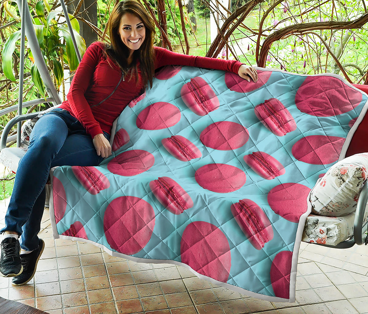 Pink Macarons Print Quilt