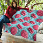 Pink Macarons Print Quilt