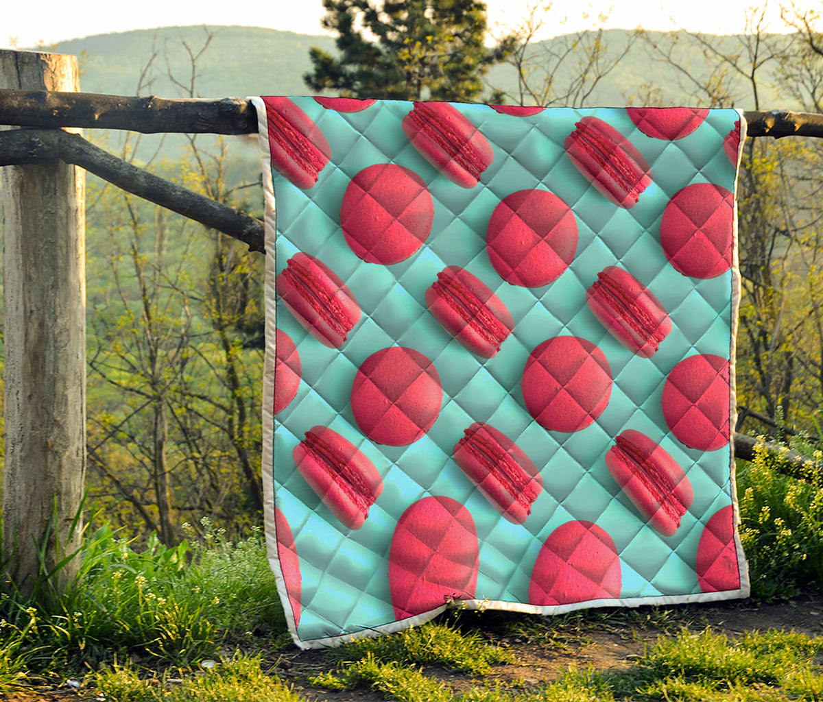 Pink Macarons Print Quilt