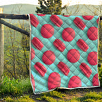 Pink Macarons Print Quilt