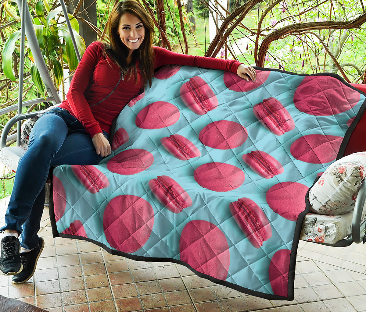 Pink Macarons Print Quilt