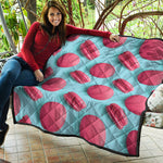 Pink Macarons Print Quilt