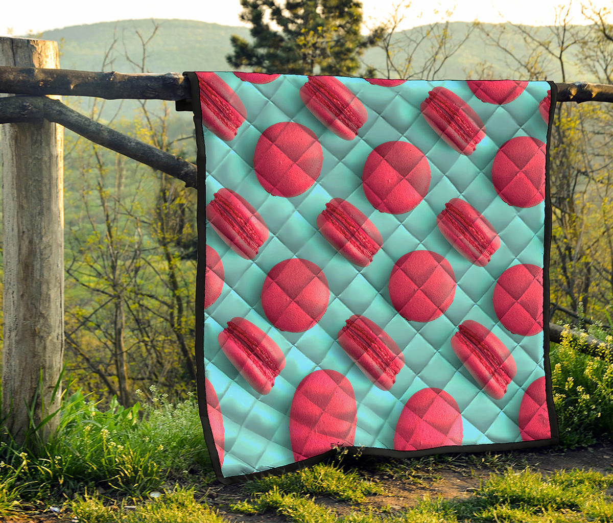 Pink Macarons Print Quilt