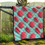 Pink Macarons Print Quilt