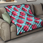 Pink Macarons Print Quilt