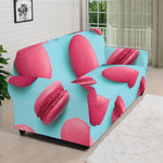 Pink Macarons Print Sofa Cover