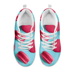 Pink Macarons Print White Sneakers