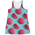 Pink Macarons Print Women's Racerback Tank Top