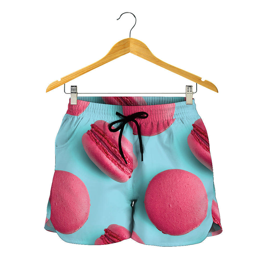 Pink Macarons Print Women's Shorts