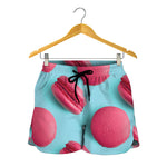 Pink Macarons Print Women's Shorts