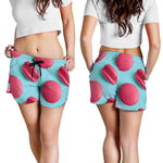 Pink Macarons Print Women's Shorts