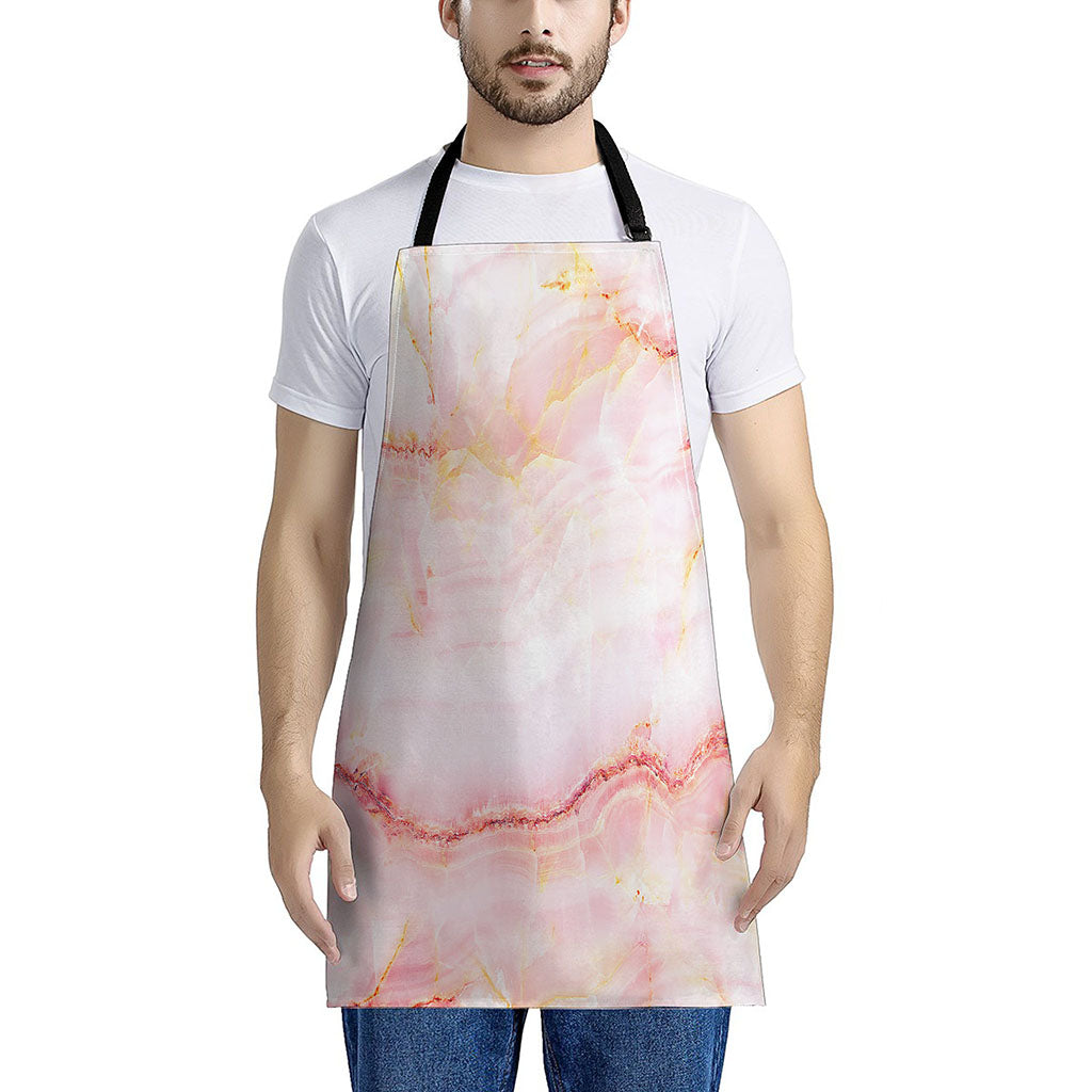 Pink Marble Print Apron