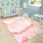Pink Marble Print Area Rug GearFrost