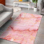 Pink Marble Print Area Rug GearFrost