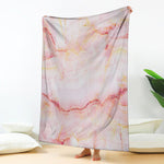 Pink Marble Print Blanket