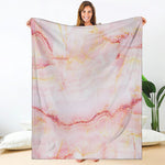 Pink Marble Print Blanket