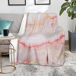 Pink Marble Print Blanket