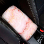 Pink Marble Print Car Center Console Cover