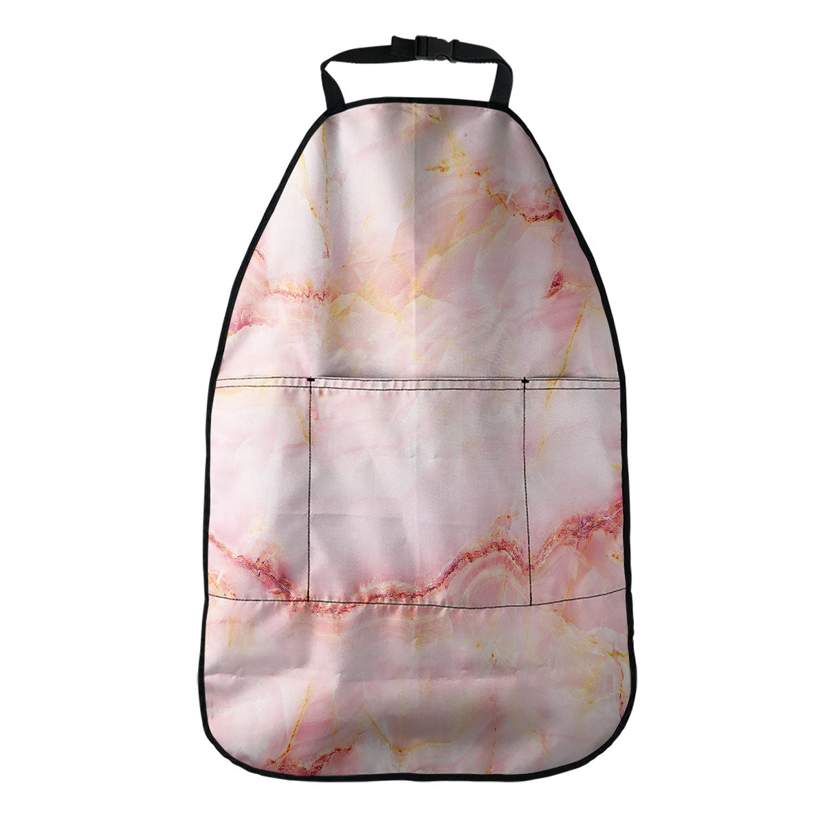 Pink Marble Print Car Seat Organizers