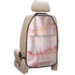 Pink Marble Print Car Seat Organizers