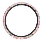 Pink Marble Print Car Steering Wheel Cover