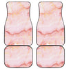 Pink Marble Print Front and Back Car Floor Mats