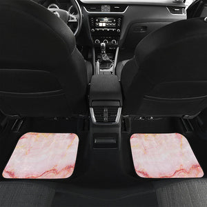 Pink Marble Print Front and Back Car Floor Mats