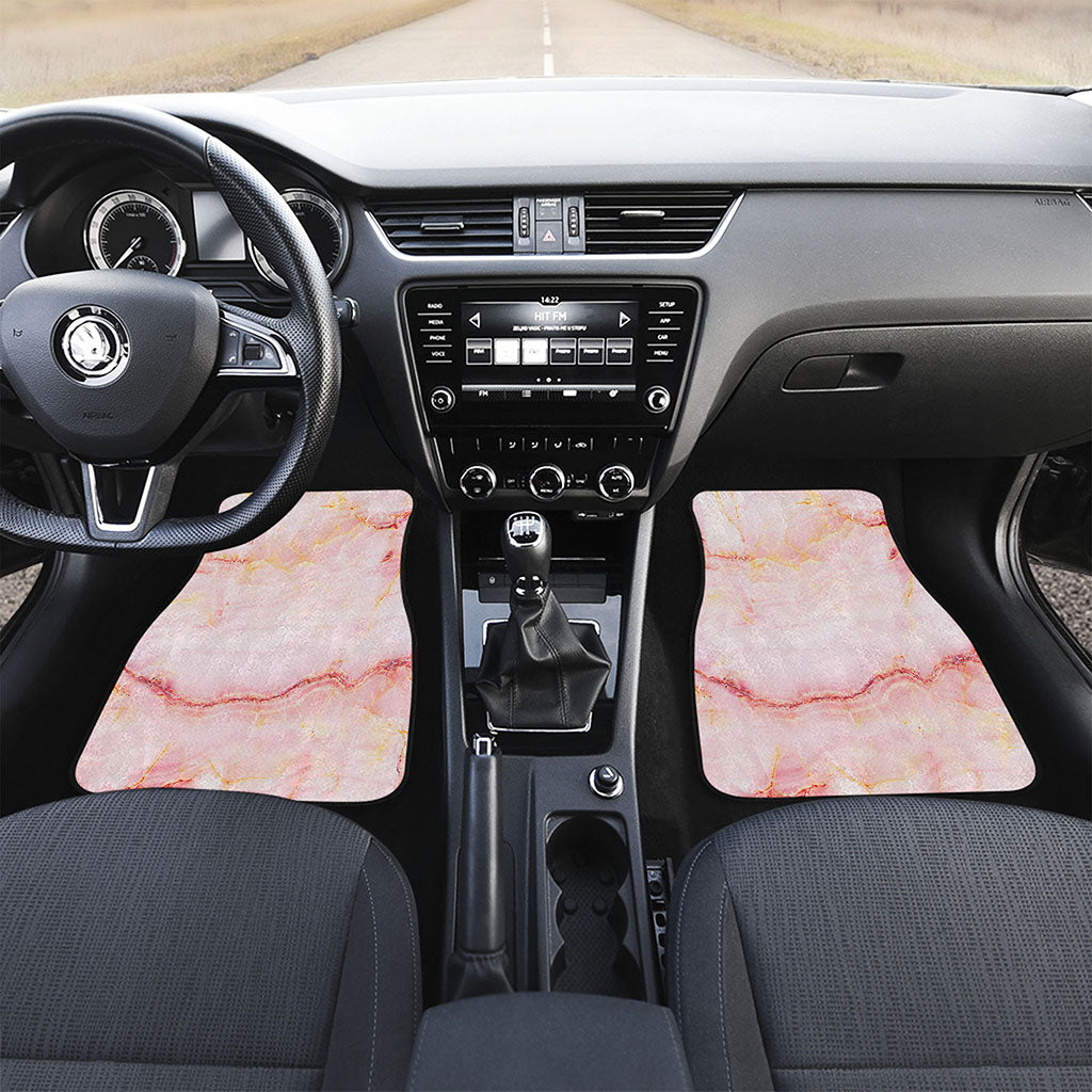 Pink Marble Print Front Car Floor Mats