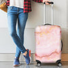 Pink Marble Print Luggage Cover GearFrost