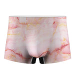 Pink Marble Print Men's Boxer Briefs