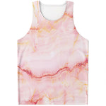 Pink Marble Print Men's Tank Top