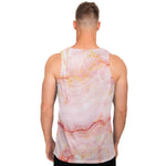 Pink Marble Print Men's Tank Top
