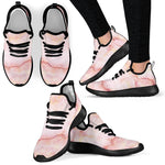 Pink Marble Print Mesh Knit Shoes GearFrost