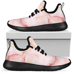 Pink Marble Print Mesh Knit Shoes GearFrost