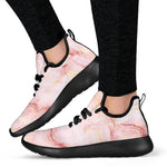 Pink Marble Print Mesh Knit Shoes GearFrost