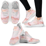Pink Marble Print Mesh Knit Shoes GearFrost