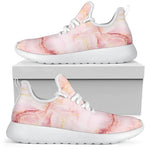 Pink Marble Print Mesh Knit Shoes GearFrost