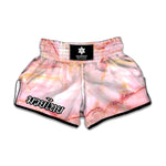 Pink Marble Print Muay Thai Boxing Shorts