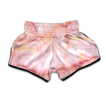 Pink Marble Print Muay Thai Boxing Shorts